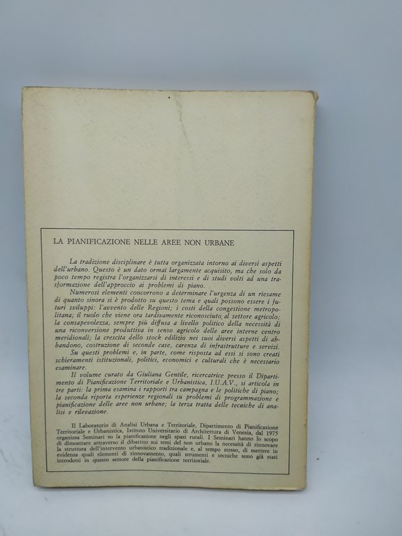 la pianificazione nelle aree non urbane giuliano gentile