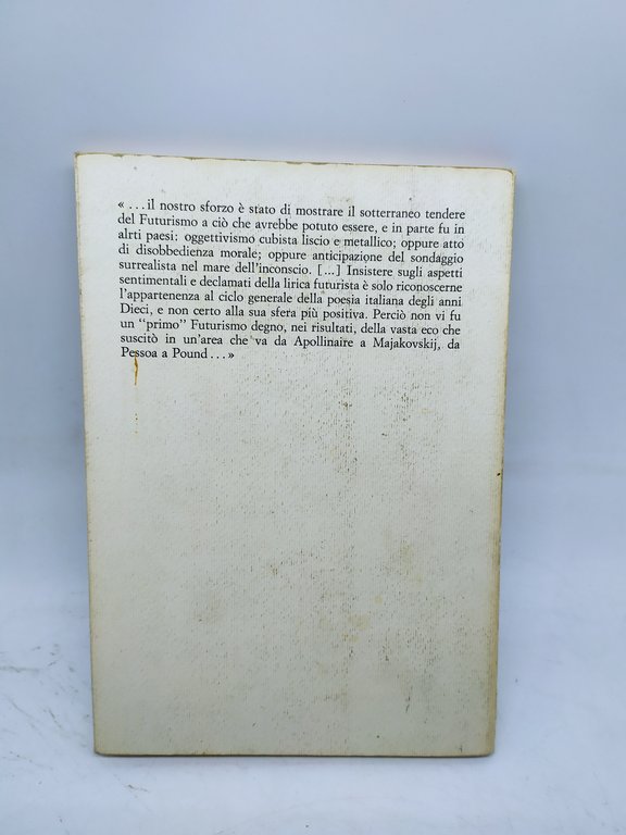 la poesia futurista ruggero jacobbi severgnini 1987