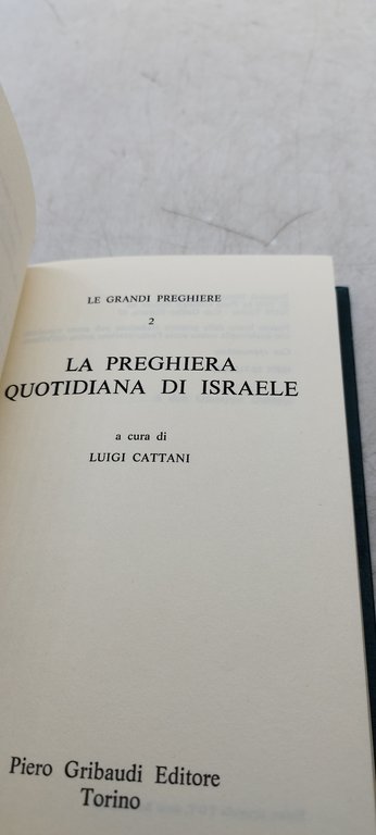 la preghiera quotidiana d'israele gribaudi