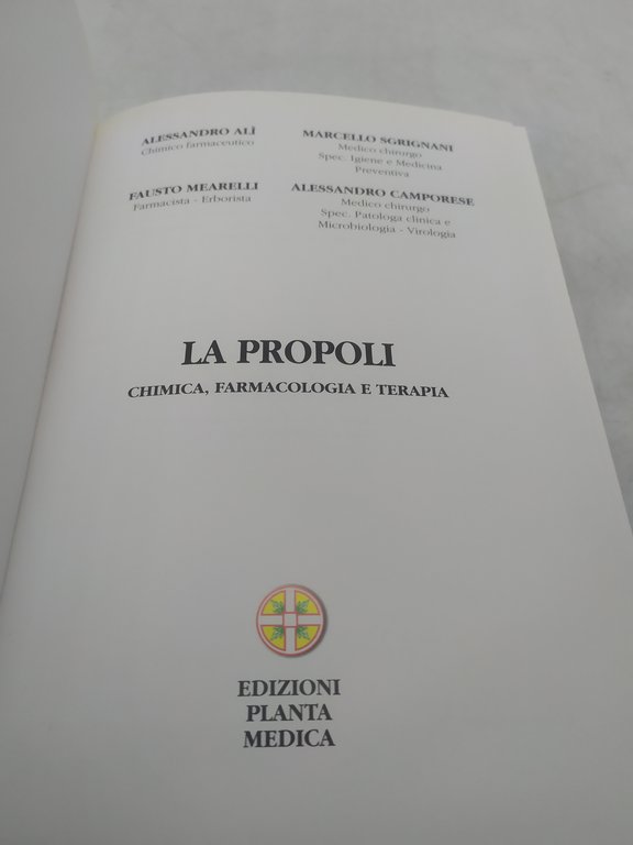 la propoli chimica farmacologia e terapia edizione planta medica