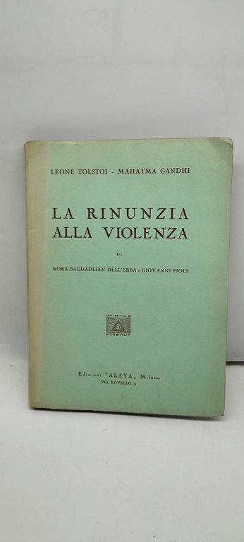 la rinunzia alla violenza di nora bagdadlian dell'erba e giovanni …