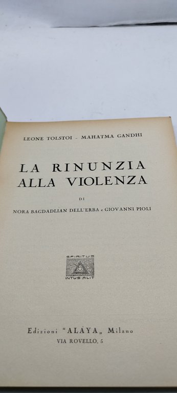 la rinunzia alla violenza di nora bagdadlian dell'erba e giovanni …