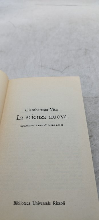 la scienza nuova giambattista vico i classici della bur