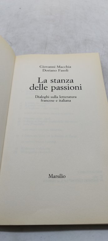 la stanza delle passioni giovanni macchia doriano fasoli