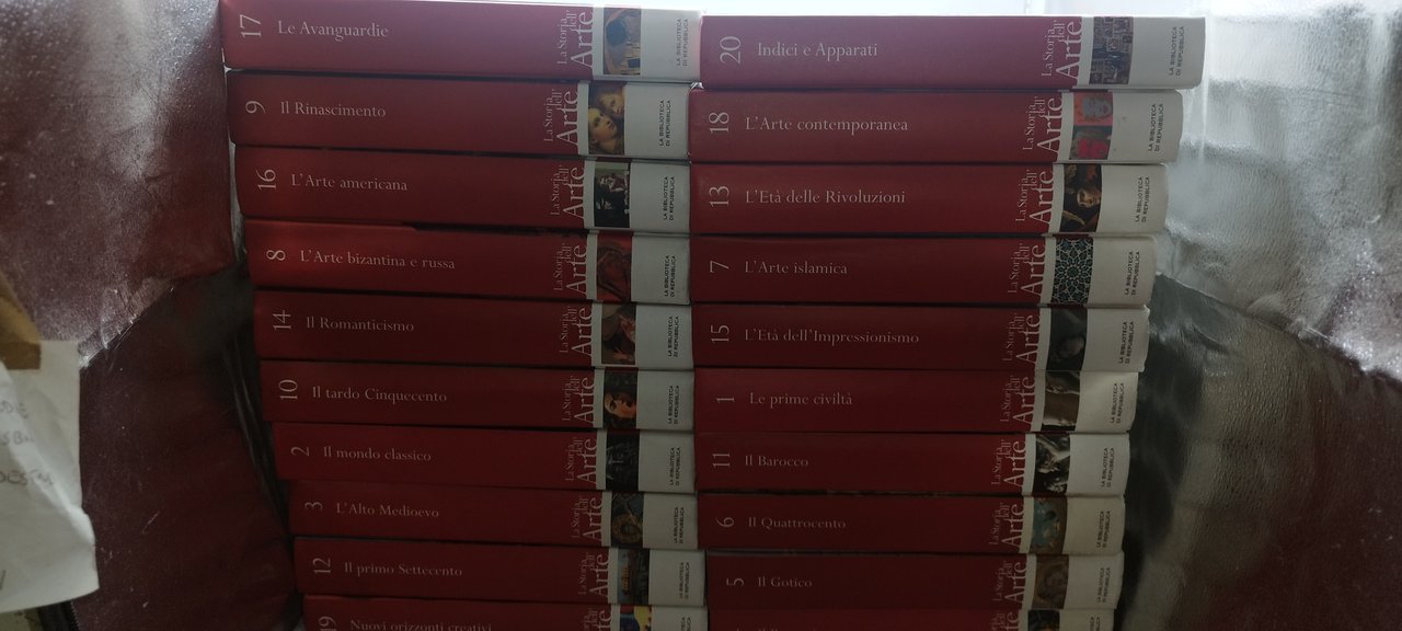 la storia dell'arte 20 volumi electa la biblioteca di repubblica
