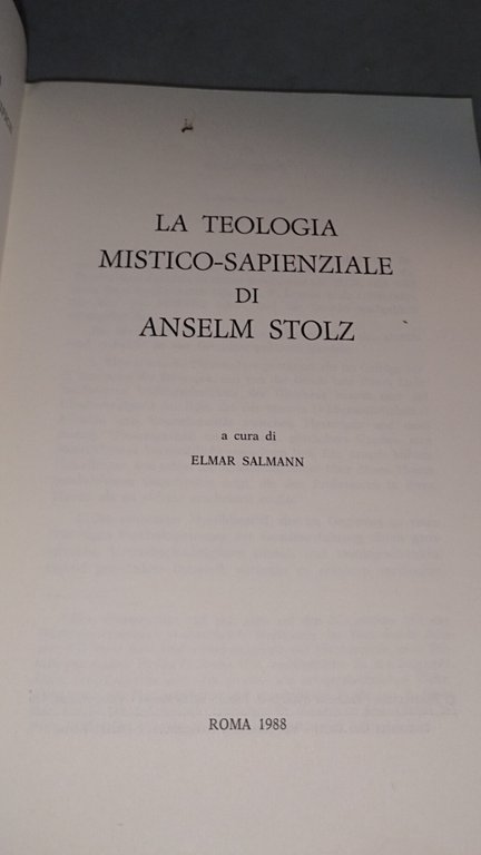 la teologia mistico sapienziale di anselm stolz | Immagine Gallery 6