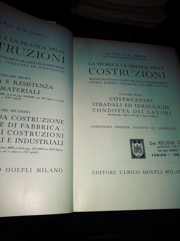 la teoria e la pratica nelle costruzioni volume terzo hoepli …