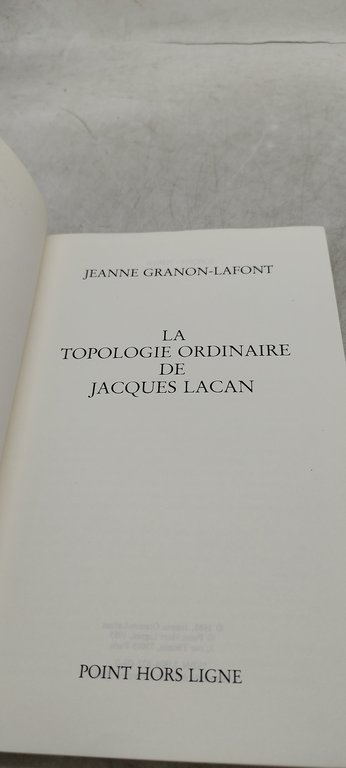 la topologie ordinaire de jacques lacan jeanne granon lafont