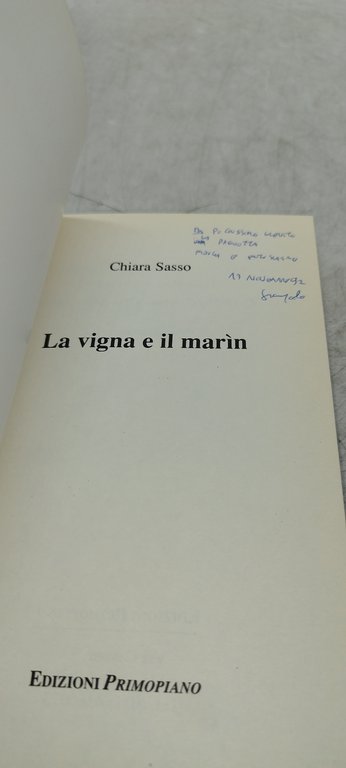 la vigna e il marìn chiara sasso