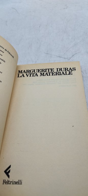 la vita materiale marguerite duras