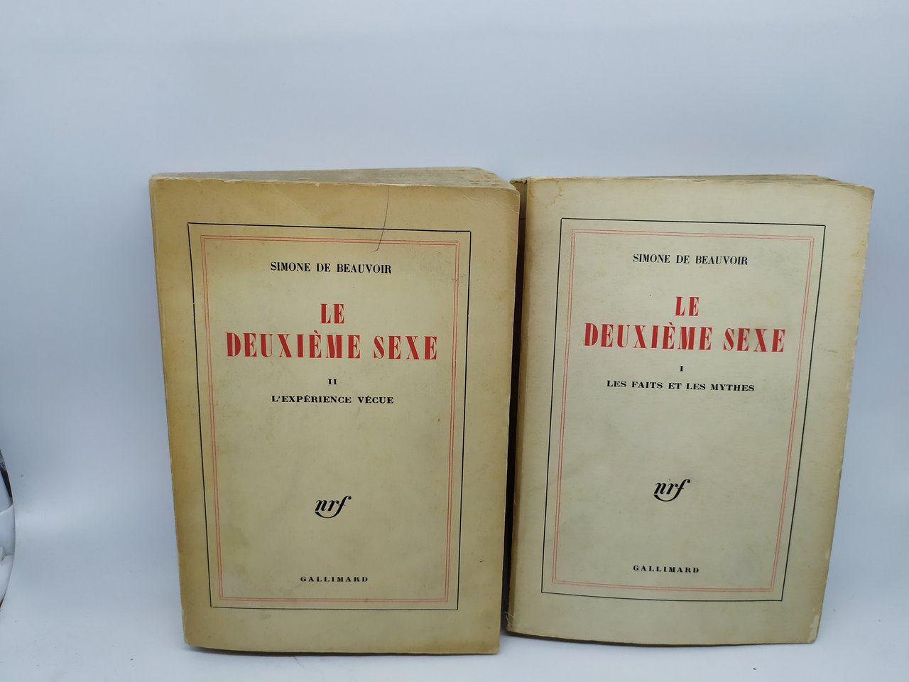 le deuxième sexe simone de beauvoir gallimard 2 volumi