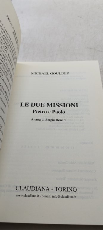 le due missioni pietro e paolo michael goulder claudiana