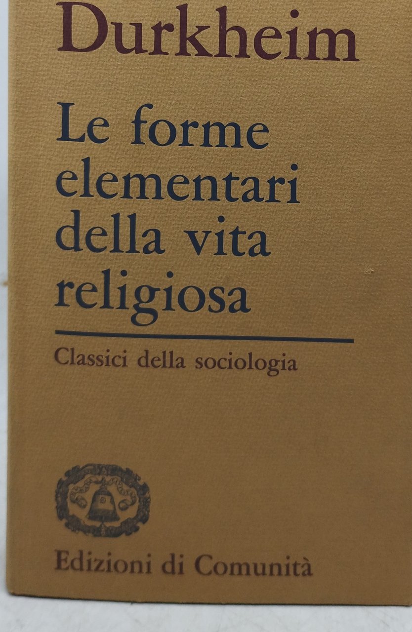 le forme elementari della vita religiosa