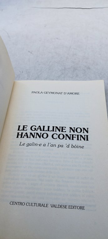 le galline non hanno confini paola geymonat d'amore