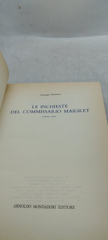 le inchieste del commissario maigret volume sesto geroges simenon