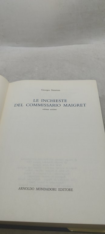 le inchieste del commissario maigret volume settimo