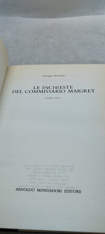 le inchieste del commissario maigret volume terzo georges simenon