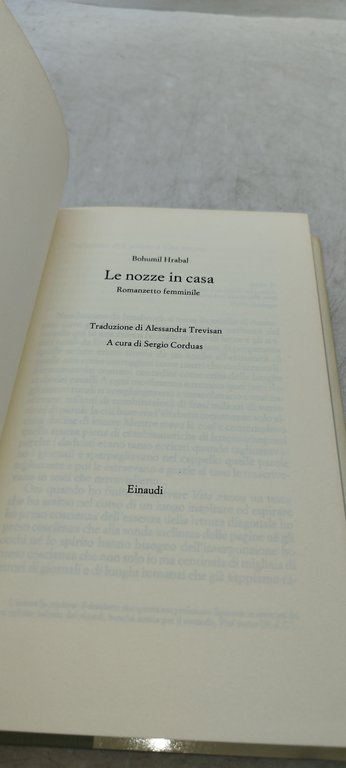 le nozze in casa einaudi bohmil hrabal