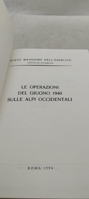 le operazioni del giugno 1940 suelle alpi occidentali