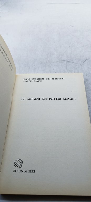 le origini dei poteri magici boringhieri