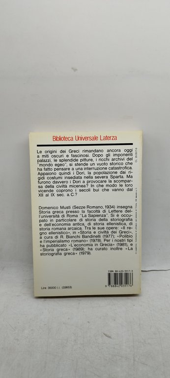 le origini del greci dori e mondo egeo laterza