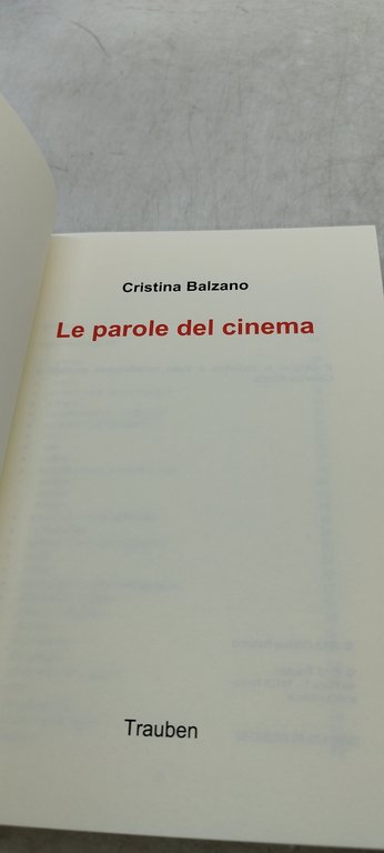 le parole del cinema cristina balzano