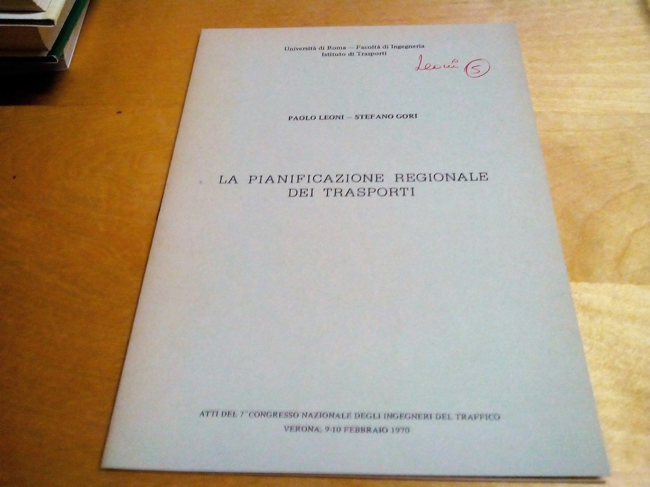 le pianificazione regionale dei trasporti 1970