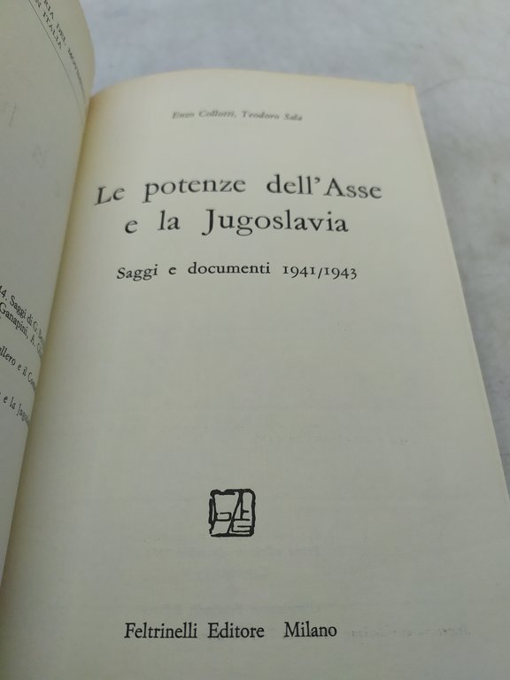 le potenze dell'asse e la jugoslavia saggi e documenti 1941/43 …