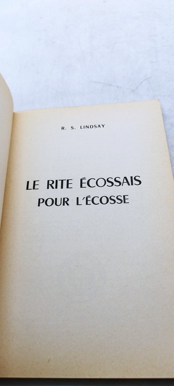 le rite ecossais pour l'ecosse