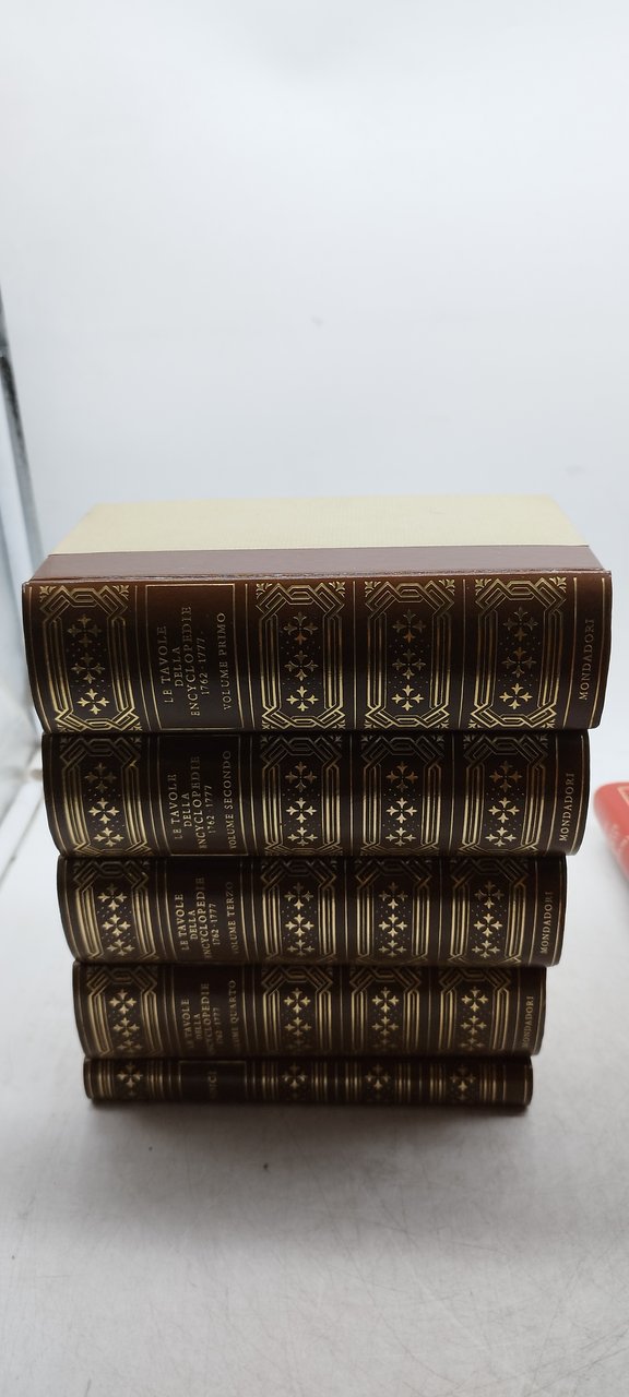 le tavole della encyclopedie 1762-1777 5 volumi mondadori