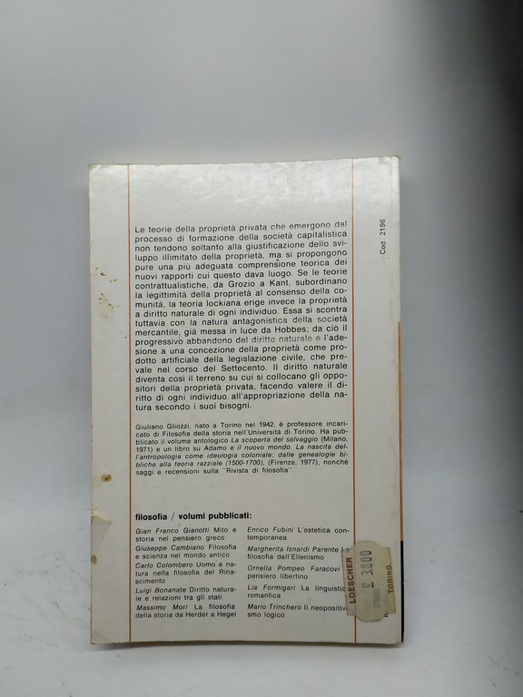 le teorie della proprieta' da lutero a babeuf giuliano gliozzi