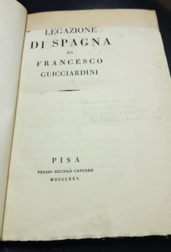 Legazione di spagna Guicciardini 1825