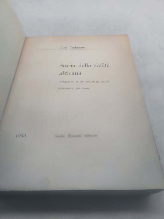 leo frobenius storia della civiltà africana einaudi