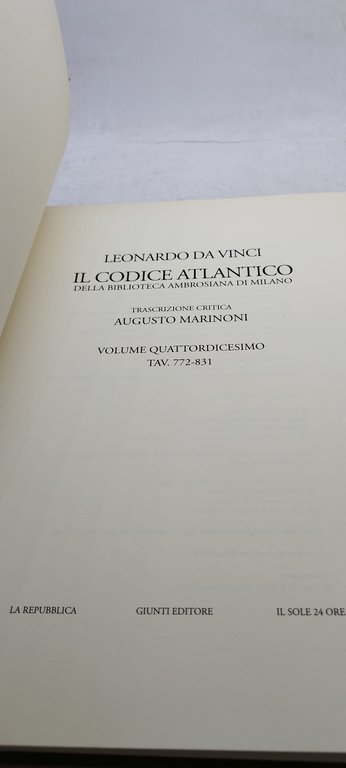 leonardo da vinci il codice atlantico giunti la repubblica il …