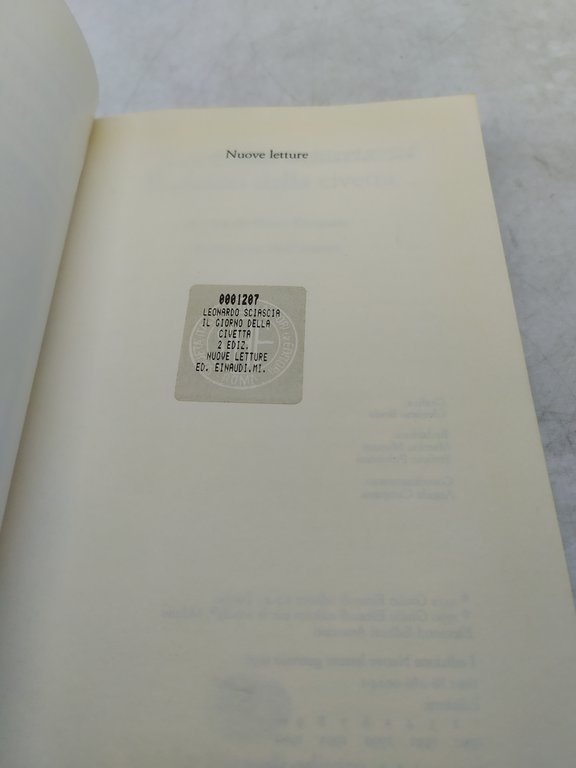 leonardo sciascia il giorno della civetta einaudi 2^edizione