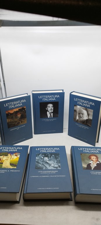 letteratura italiana la biblioteca di repubblica l'espresso 23 volumi