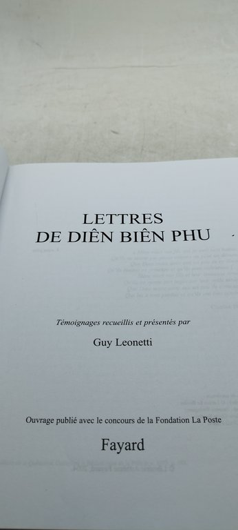 lettres de dien bien phu fayard
