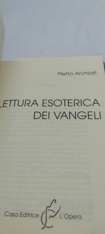 lettura esoterica dei vangeli