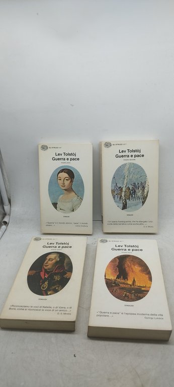 lev tolstoj guerra e pace 4 volumi einaudi gli struzzi