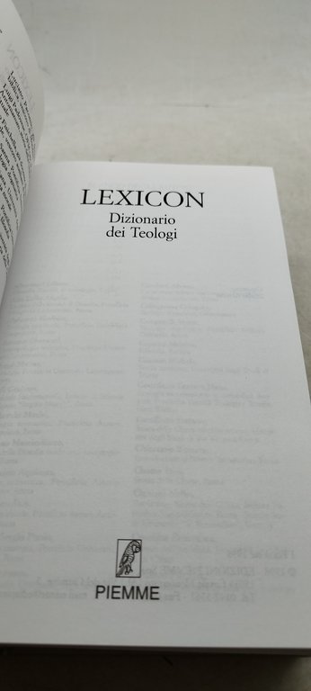lexicon dizionario dei teologi dal primo secolo ad oggi piemme