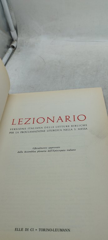 lezionario versione italiana delle letture bibliche per la proclamazione liturgica …