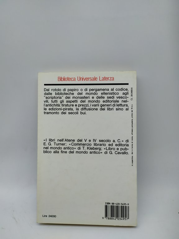 libri editori e pubblico nel mondo antico guida storica e …