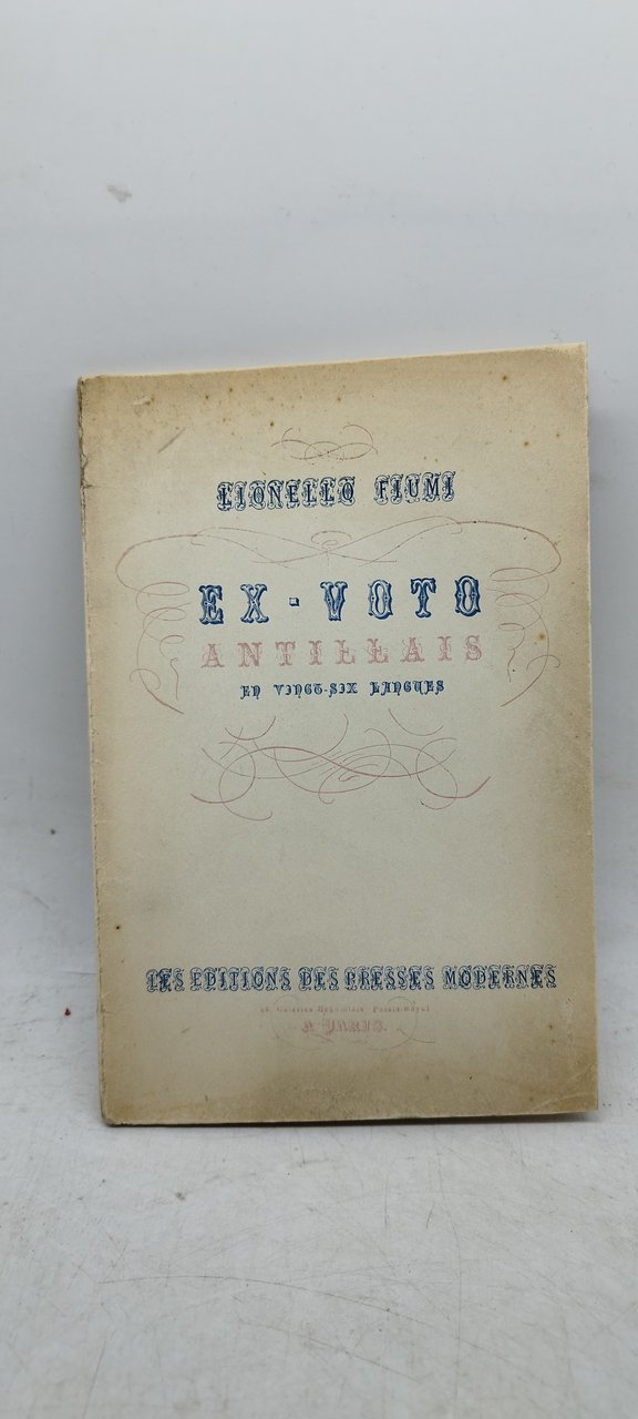 lionello fiumi ex voto antillais
