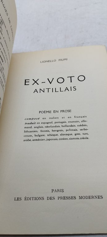 lionello fiumi ex voto antillais