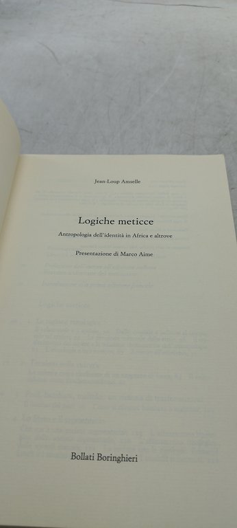 logiche meticce antropologia dell'identità in africa e altrove