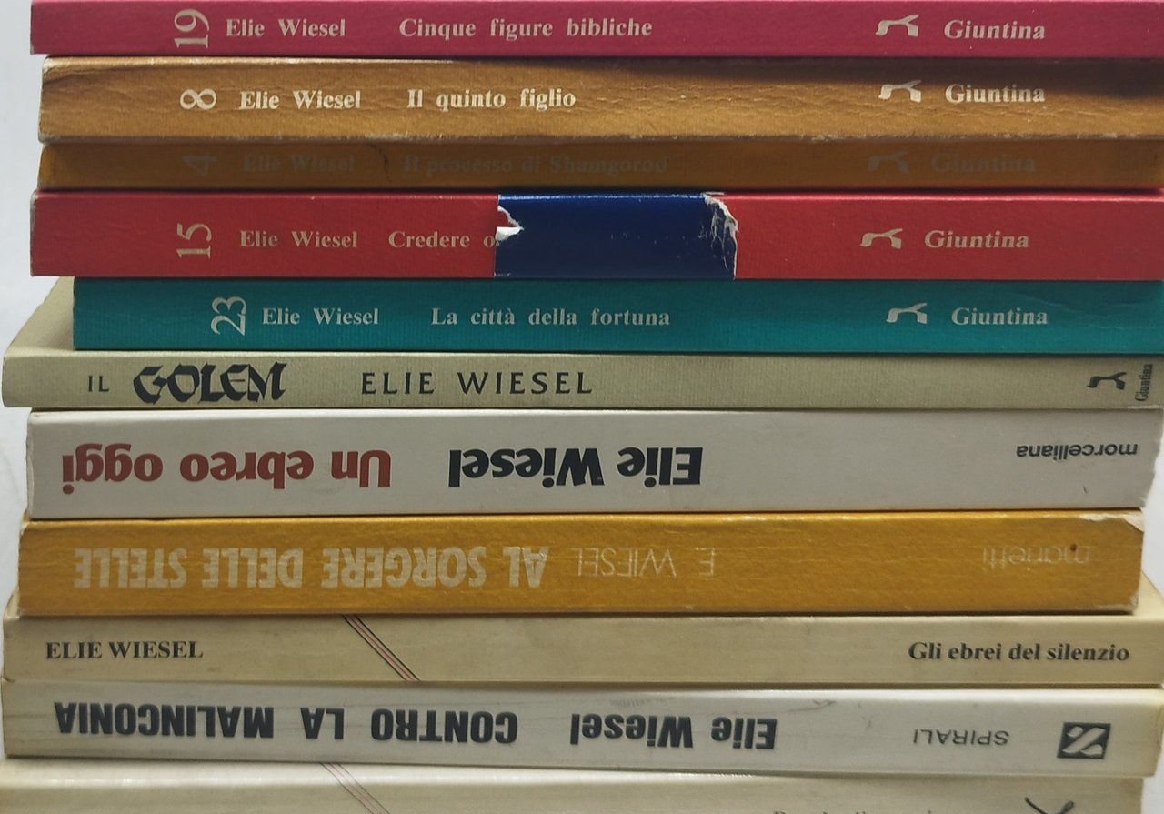 lotto 11 libri elie wiesel