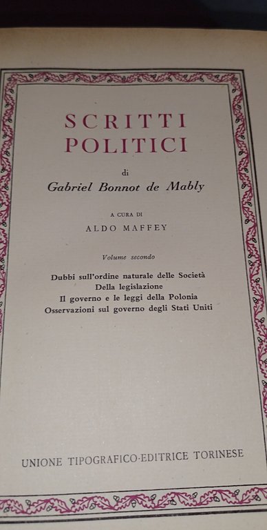 mably scritti politici 2 volumi classici utet | Immagine Gallery 7