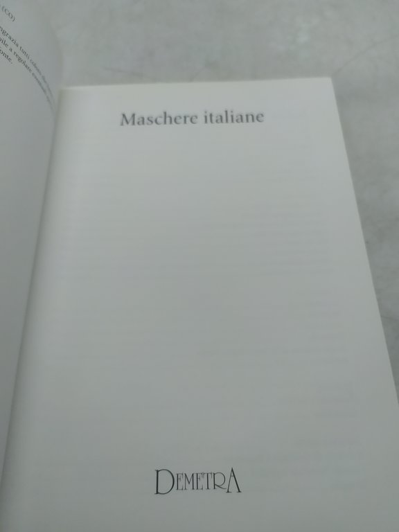 machere italiane i volti della commedia dell'arte