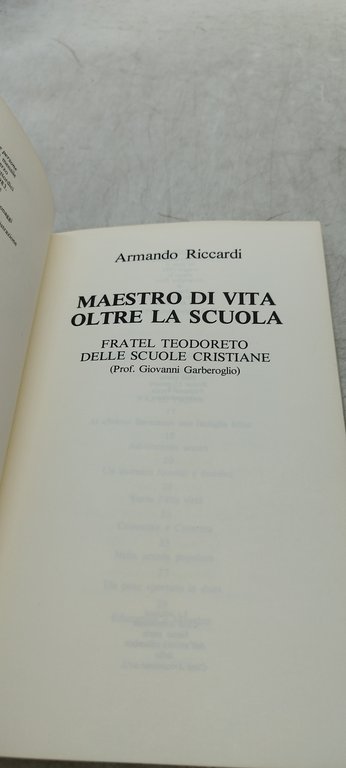 maestro di vita oltre la scuola