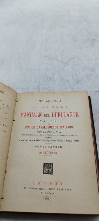 manuale del duellante hoepli